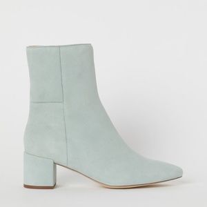 Mint Suede Ankle Boots